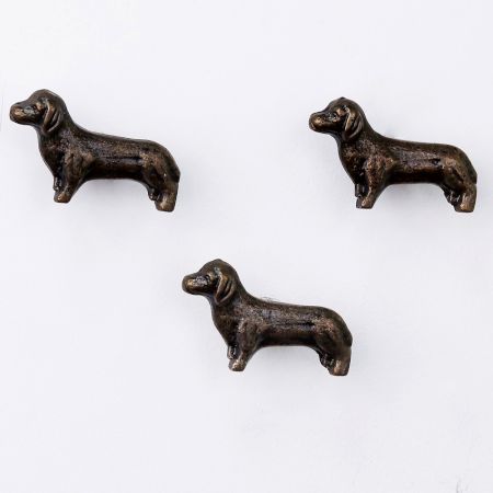 Handmade Antique Dog Wall Hooks Pack of 3